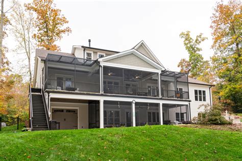 Custom Traditional In Mount Ulla Two Story Screened In Porch Traditional Porch Charlotte