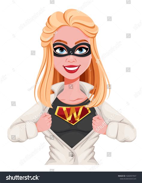 Woman Superhero Cartoon Character Usable Womens Stock Vector Royalty