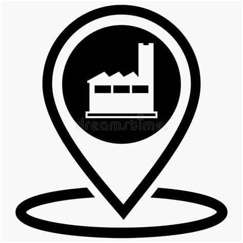 Factory Location Icon. Factory Picture Stock Vector - Illustration of ...