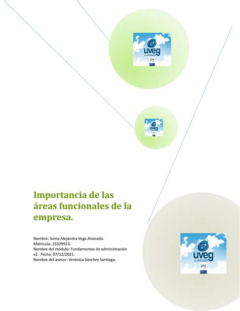 Vega Sonia Importancia De Las Reas Funcionales De La Empresa