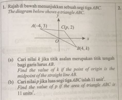 Solved Rajah Di Bawah Menunjukkan Sebuah Segi Tiga Abc The Diagram