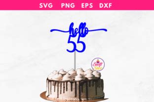 Hello Cake Topper Svg Graphic By Swiftyslice Creative Fabrica