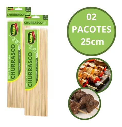 Kit Sacos Espetos Bambu Churrasco Petisco Aperitivo Cm Mercadolivre