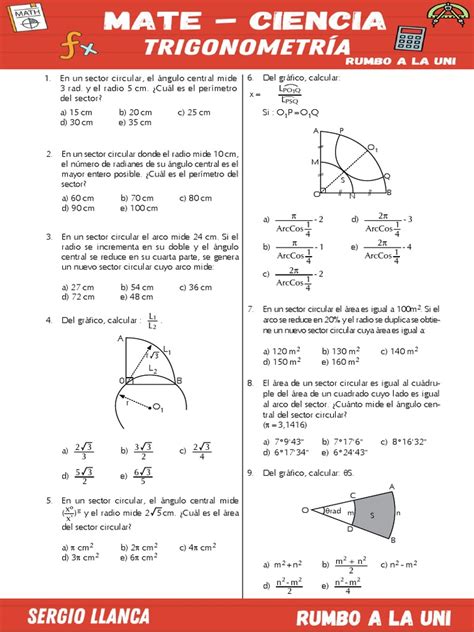 Semana 0 Trigonometría Pdf Medida Geométrica Pi