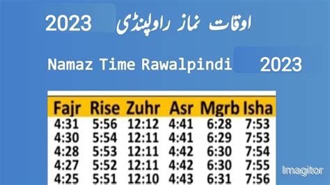 Namaz Time Rawalpindi Namaz Time Today Rawalpindi Fajar Namaz