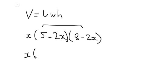 Solved The Volume V Of A Rectangular Solid With Length L Width W