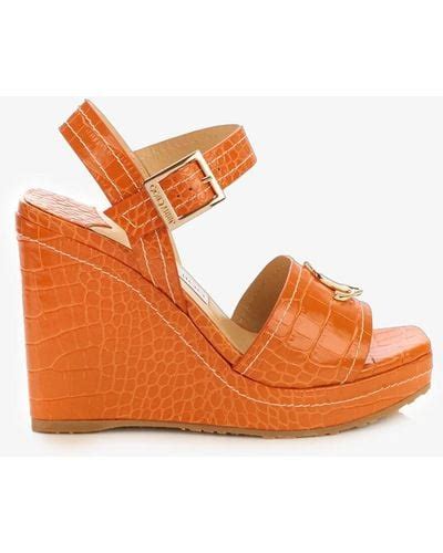 Orange Jimmy Choo Heels For Women Lyst