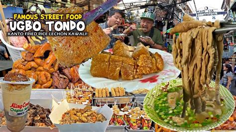 Filipino Street Food In Ugbo Tondo Manila Kanto Fried Rice Lechon