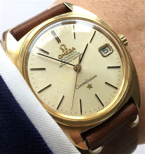 1967 Full Set Omega Constellation Automatic Solid Gold Vintage Portfolio