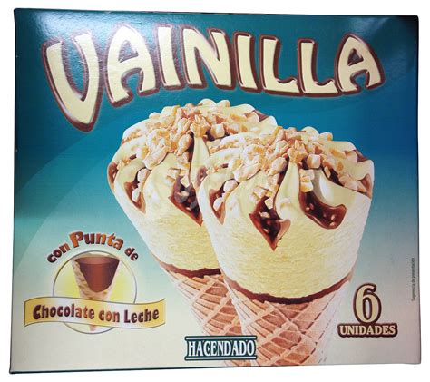 Hacendado Helado Cono Vainilla Caja 6 U 720 Cc