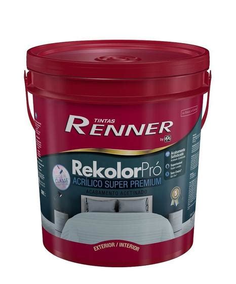 Tinta Renner Rekolor Pr Acetinado Super Premium L Branco Acetinado