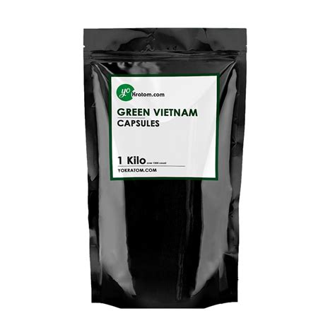 1 Kilo Green Vietnam Kratom Capsules - YoKratom