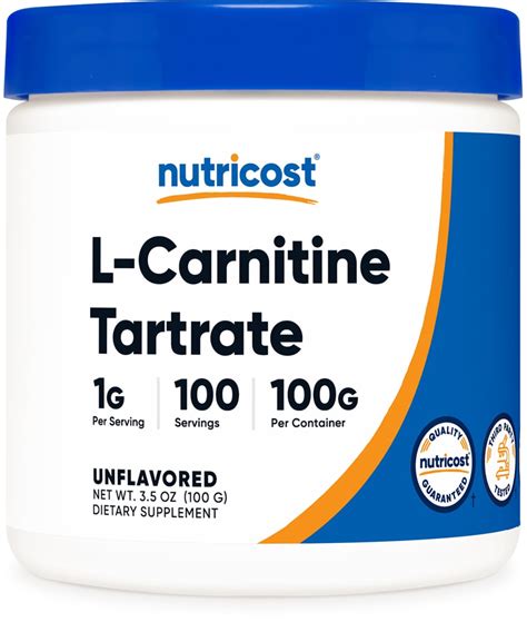 Nutricost L Carnitine Tartrate Powder Unflavored G Servings