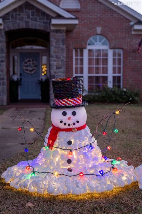 How To Make A Beautiful Light Up Melting Snowman Christmas