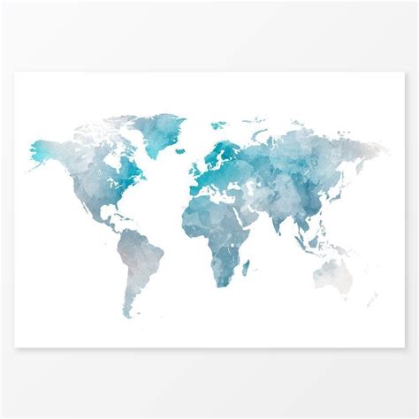 Watercolour Map Watercolor World