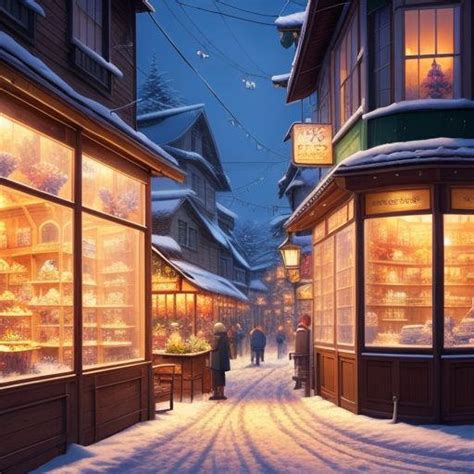 Winter town by AFaeChild on DeviantArt