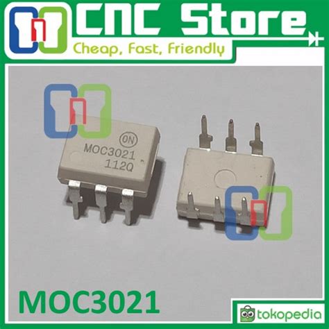 Jual MOC3021 MOC 3021 DIP 6 OPTO COUPLER OPTOCOUPLER OPTOISOLATOR TRIAC