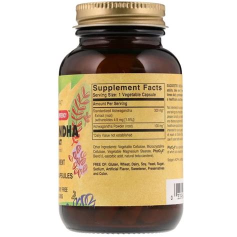 Solgar Ashwagandha Root Extract Vegetable Capsules U Fitnutrition