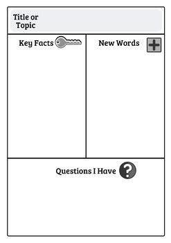 20 Research Note Taking Graphic Organizers And Templates TpT