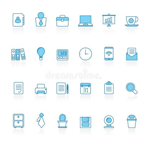 Blue Business Icons Stock Illustrations 129083 Blue Business Icons