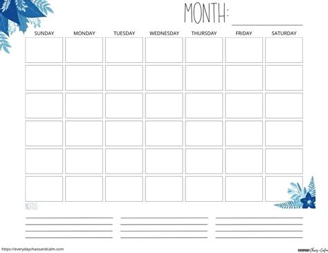 Weekdays Years For Monthly Calendars Free Printable Teachpic