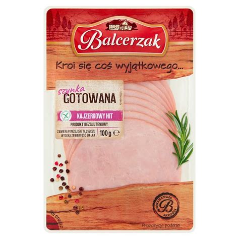 Balcerzak Szynka Gotowana 100 G 1 Szt 0 100 Kg Balcerzak