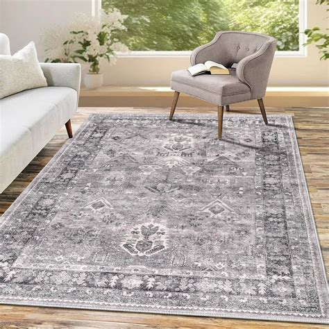 Famibay Tapis Moderne Abstrait Lavable En Machine Pour Chambre