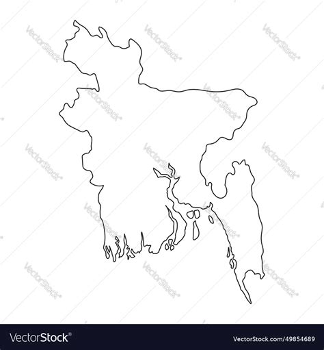 Highly detailed bangladesh map with borders Vector Image