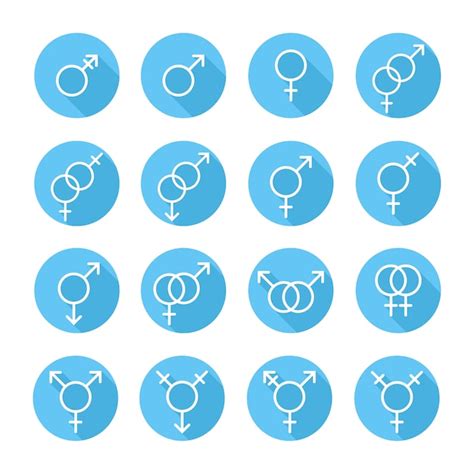 Premium Vector Sexual Orientation Gender Iconssymbolsign In Flat