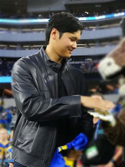 Shohei Ohtani Leather Jacket Shoei Ohtani Sideline Jacket