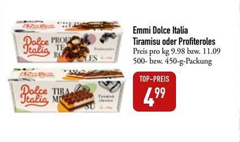 Emmi Dolce Italia Tiramisu Oder Profiteroles Angebot Bei DINEA