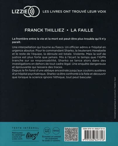 La Faille De Franck Thilliez Livre Decitre