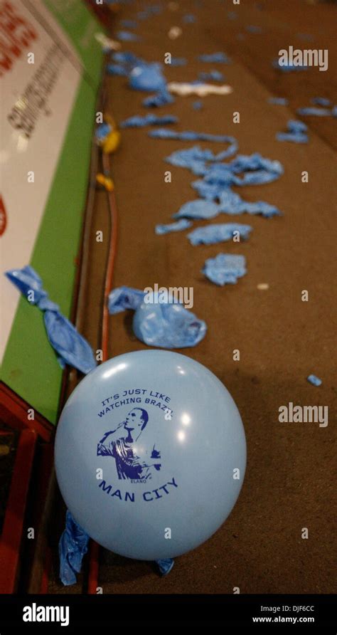 A Balloon Left Over From The Manchester City Fans At Sheffield Utd