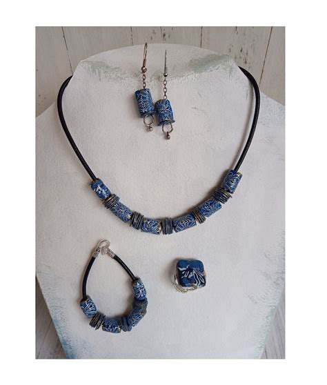 Navy Blue Set Navy Blue Jewelry Dark Blue Jewelry Blue And Gold