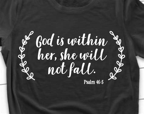 God Is Within Her She Will Not Fall Svg Scripture Svg Bible Etsy New