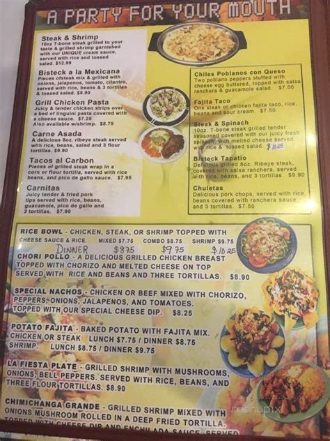 Menu Of Los Arcos Mexican Restaurant In Macon Ms