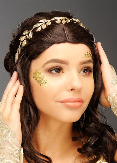 Deluxe Greek Goddess Gold Metal Leaf Headpiece