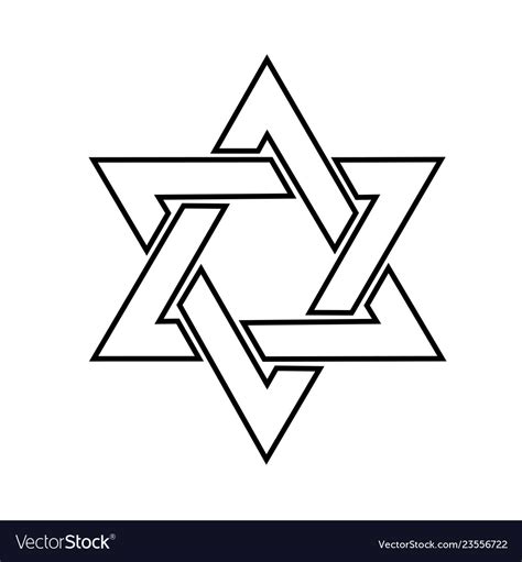 Star Of David Logo Royalty Free Vector Image Vectorstock