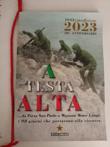 Calendario Esercito Italiano Anno A Testa Alta Ebay