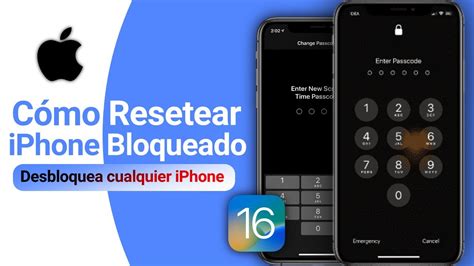 Cómo resetear formatear iPhone bloqueado SIN iTunes iOS 16 YouTube