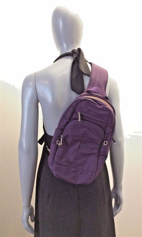 Travelon Purple Anti Theft Classic Light Sling Backpack Travelon Backpack Trendy Fashion