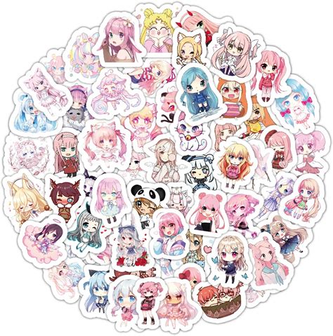 Amazon Bulbacraft Kawaii Cute Anime Girl Stickers And Teens Cute