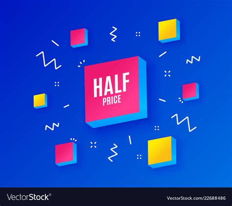 Half Price Special Offer Sale Sign Royalty Free Vector Image