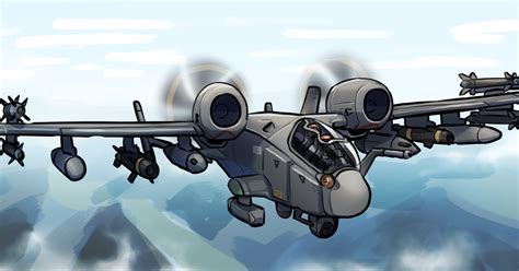 架空兵器 2018年に描いた架空攻撃機のリメイクです！ 夏風シグレのイラスト Pixiv