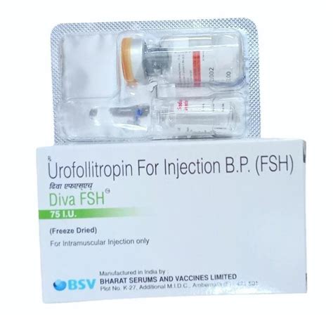 75 IU Urofollitropin Injection BP Packaging Type Box Packaging Size