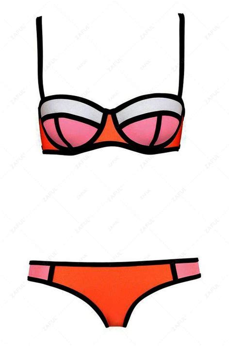 Color Block Plaid Bikini Set In JACINTH ZAFUL 2023