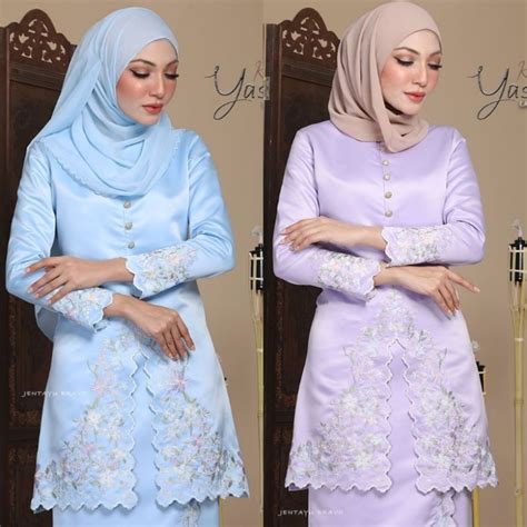 Yasmen Kebaya Kurung Duchess Satin Plus Size Ready Stock Suzanne Qayla