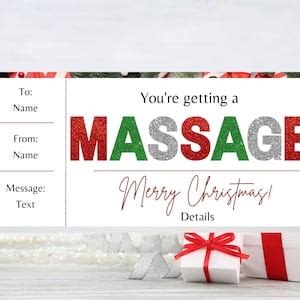 Massage Gift Certificate. Massage Gift Card. Massage Gift. Massage ...