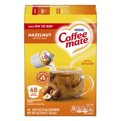 Nestle® Coffee Mate® Hazelnut Rich And Smooth Creamer Tubs 48 Pk 18 Fl