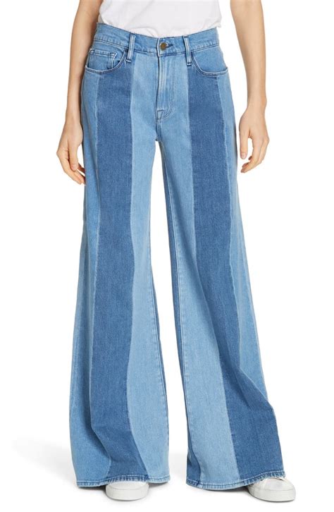 Frame Le Palazzo Paneled Wide Leg Jeans Vineyard Nordstrom